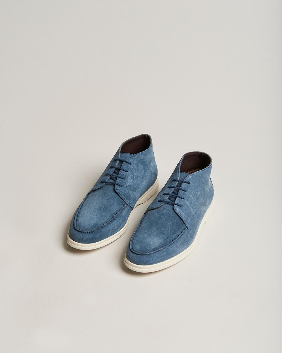 Herren | | Canali | Chukka Boots Light blue Suede