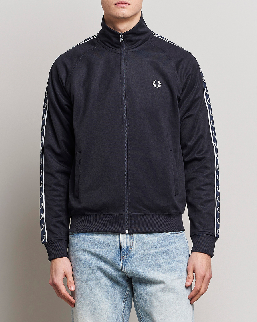 Herren | Fred Perry | Fred Perry | Taped Track Jacket Navy/White