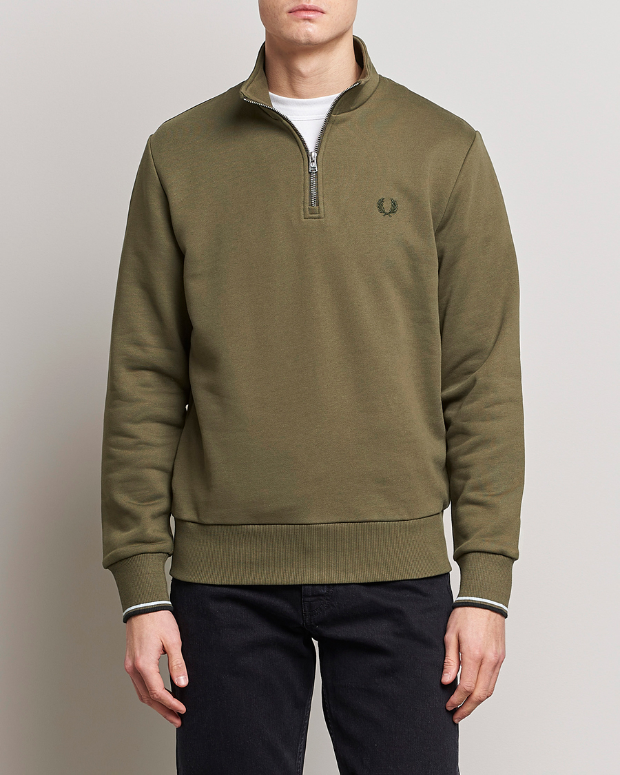 Herren |  | Fred Perry | Half Zip Sweatshirt Uniform Green