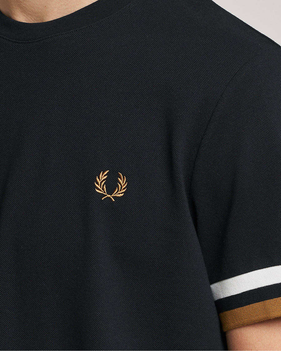 Herren | T-Shirts | Fred Perry | Boled Tipped Pique T-Shirt Black