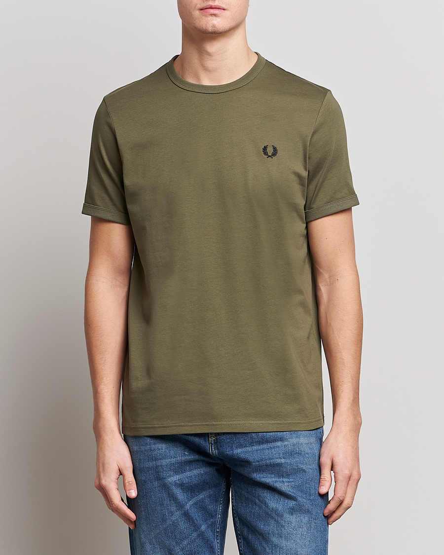 Herren |  | Fred Perry | Ringer T-Shirt Unifrom Green