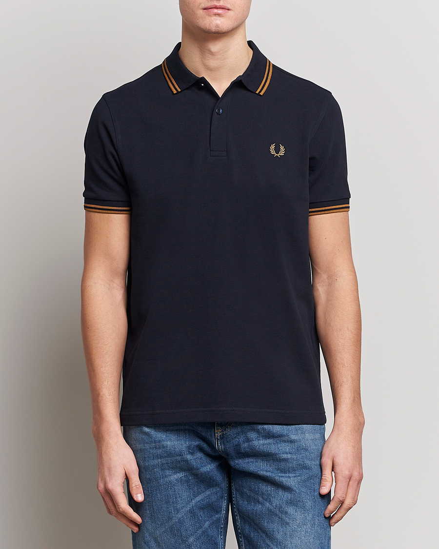 Herren |  | Fred Perry | Twin Tipped Polo Shirt Navy