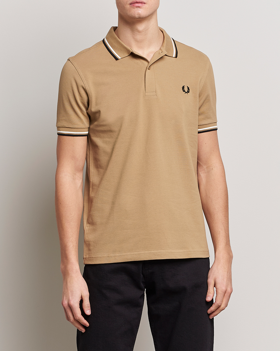 Herren | Fred Perry | Fred Perry | Twin Tipped Polo Shirt Warm Stone