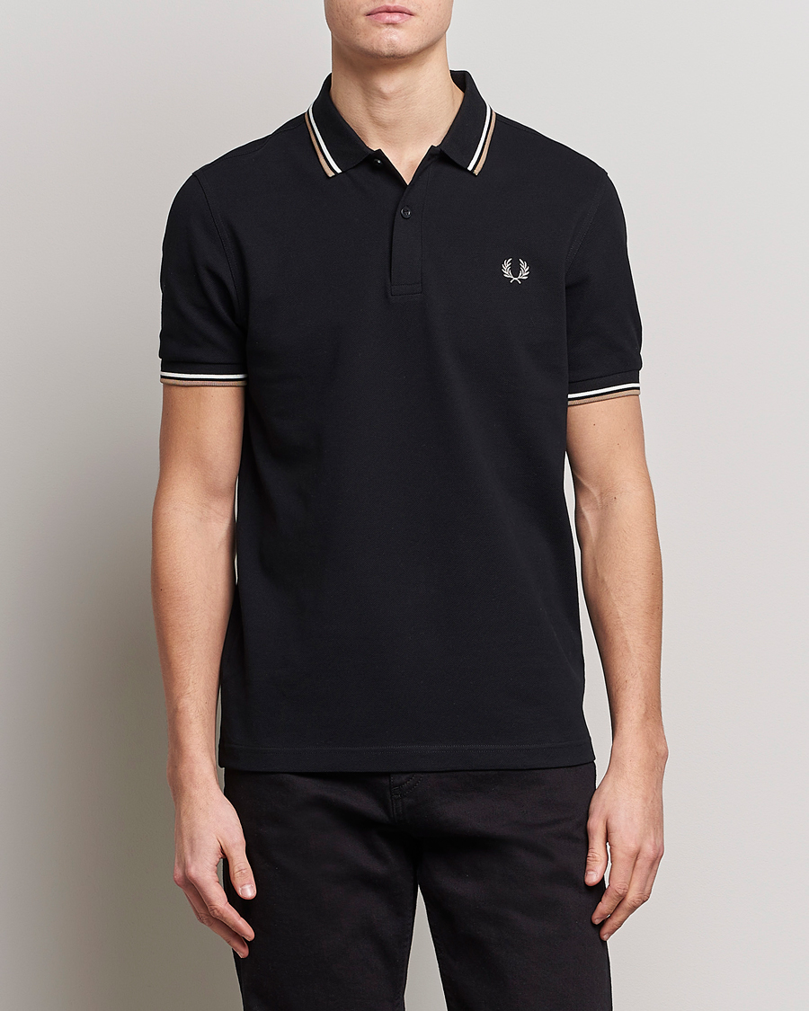 Herren |  | Fred Perry | Twin Tipped Polo Shirt Black