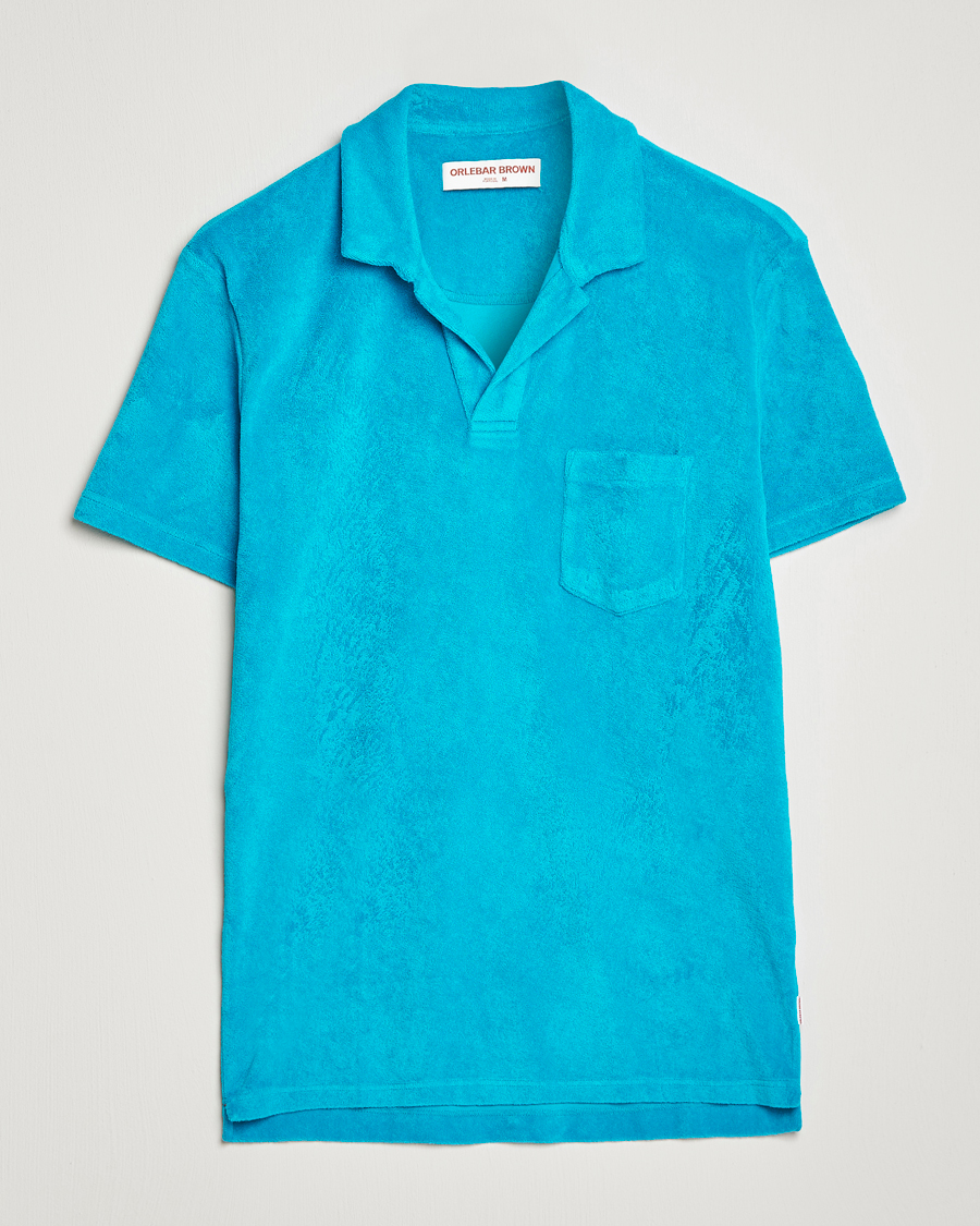 Herren | Poloshirts | Orlebar Brown | Terry Polo Crystal Sea