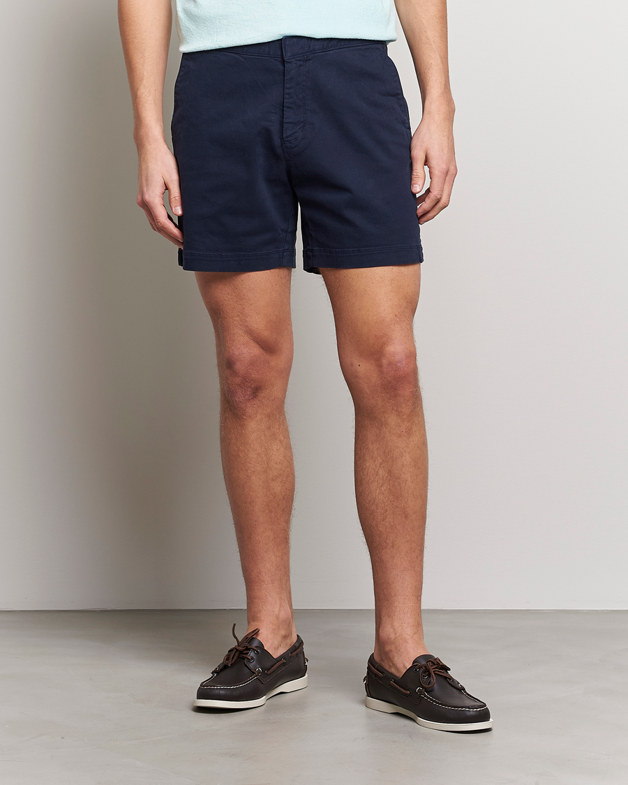 Herren | Shorts | Orlebar Brown | Bulldog Cotton Stretch Twill Shorts Dark Navy