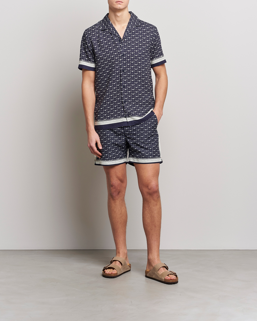 Herren | Badehosen | Orlebar Brown | Bulldog Bandana Recycled Swimshorts Dark Sapphire