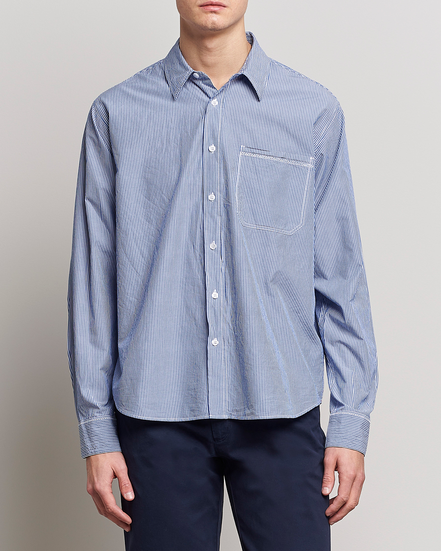 Herren | Hemden | Orlebar Brown | Grasmoor Relaxed Fit Striped Shirt Navy/White
