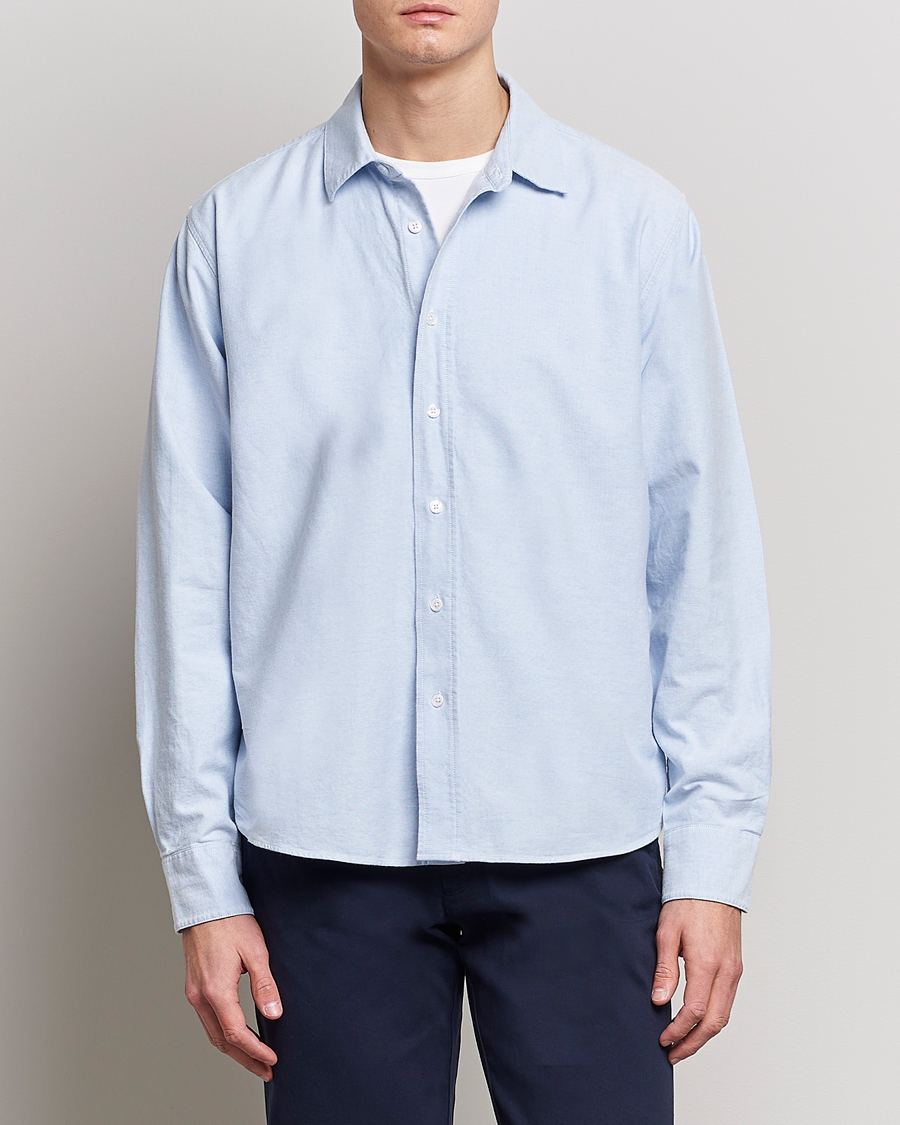 Herren |  | Orlebar Brown | Grasmoor Relaxed Fit Tape Rim Shirt Serenity Blue