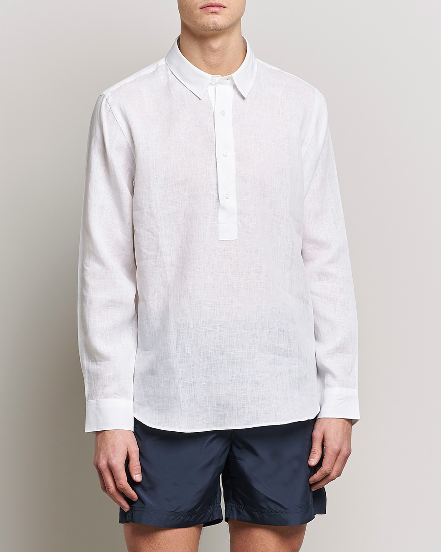Herren | Hemden | Orlebar Brown | Percy Smart Linen Shirt White