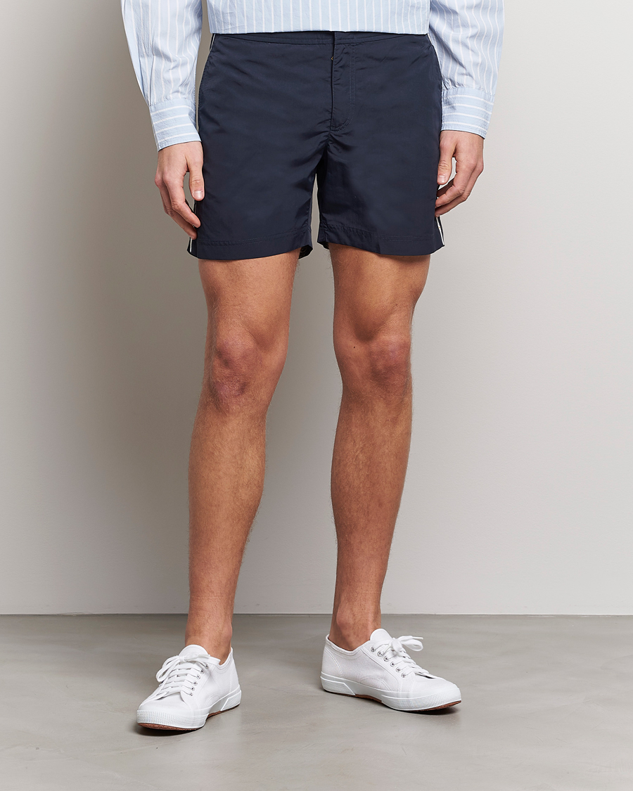 Herren | Badehosen | Orlebar Brown | Bulldog Tape Insert Swimshorts Night Iris