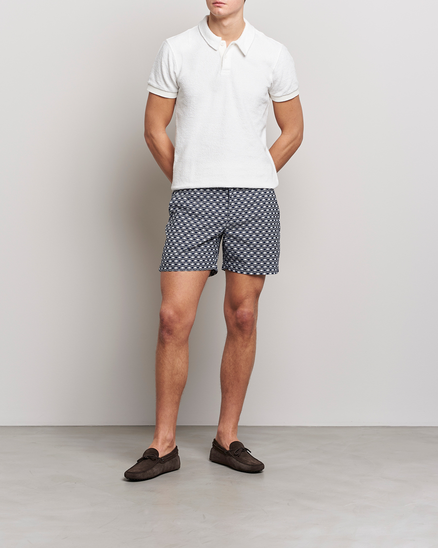 Herren | Badehosen | Orlebar Brown | Bulldog Tela Jacquard Swimshorts Night Iris