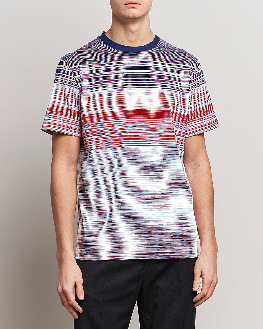 Herren |  | Missoni | Space Dye T-Shirt Violet/Light Blue