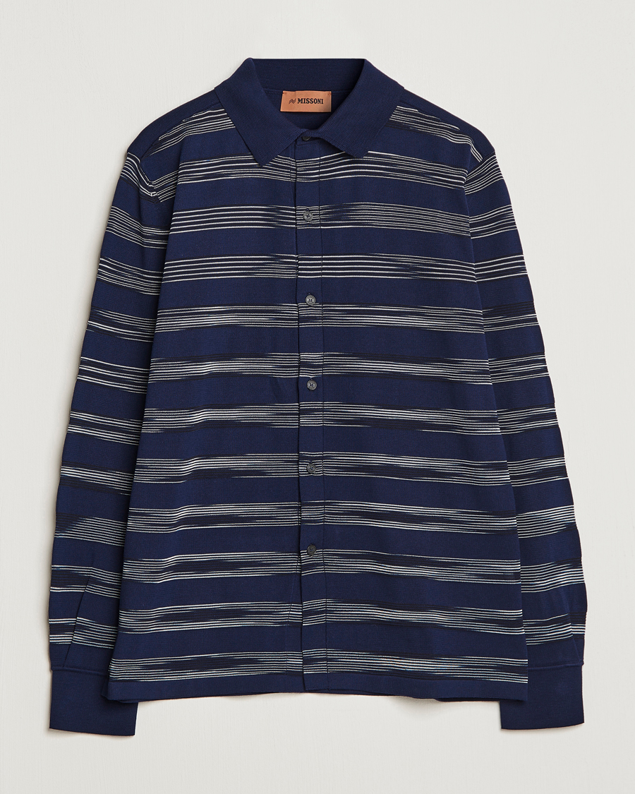 Herren | Hemden | Missoni | Space Dye Knitted Shirt Black/Navy