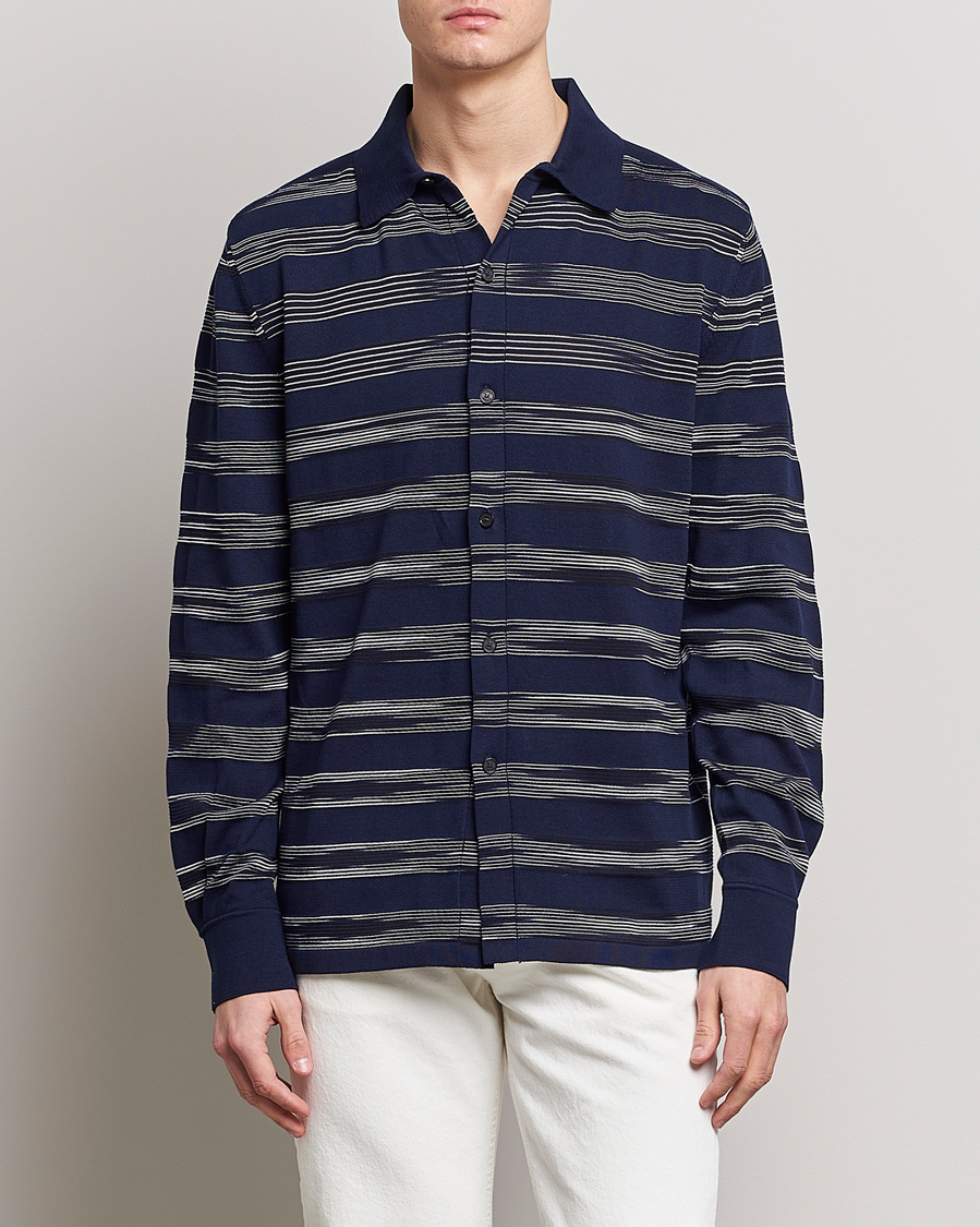 Herren | Missoni | Missoni | Space Dye Knitted Shirt Black/Navy