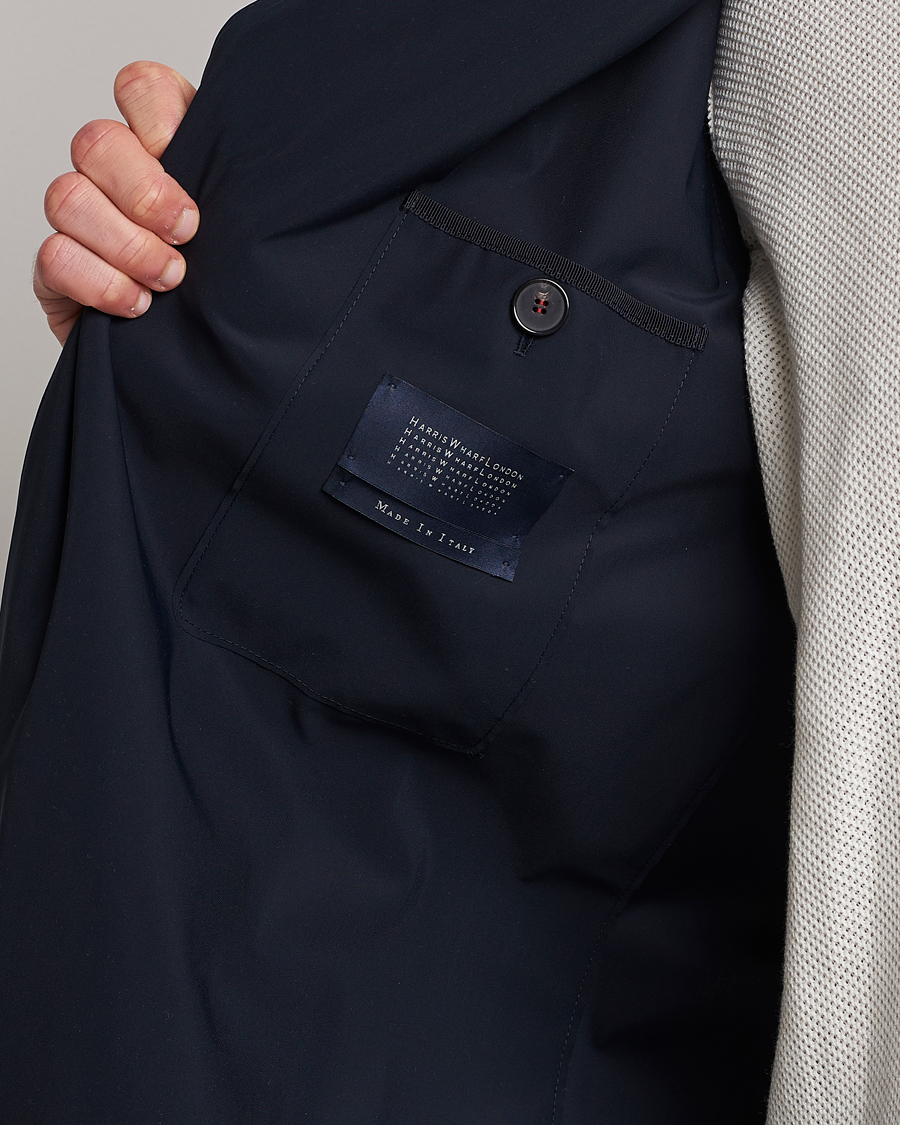 Herren | Jacken | Harris Wharf London | Light Technic Balmacaan Coat Dark Blue