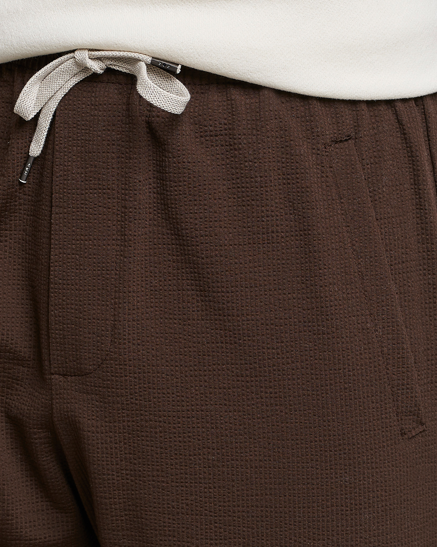 Herren | Hosen | Harris Wharf London | Coolmax Seersucker Trouser Brown