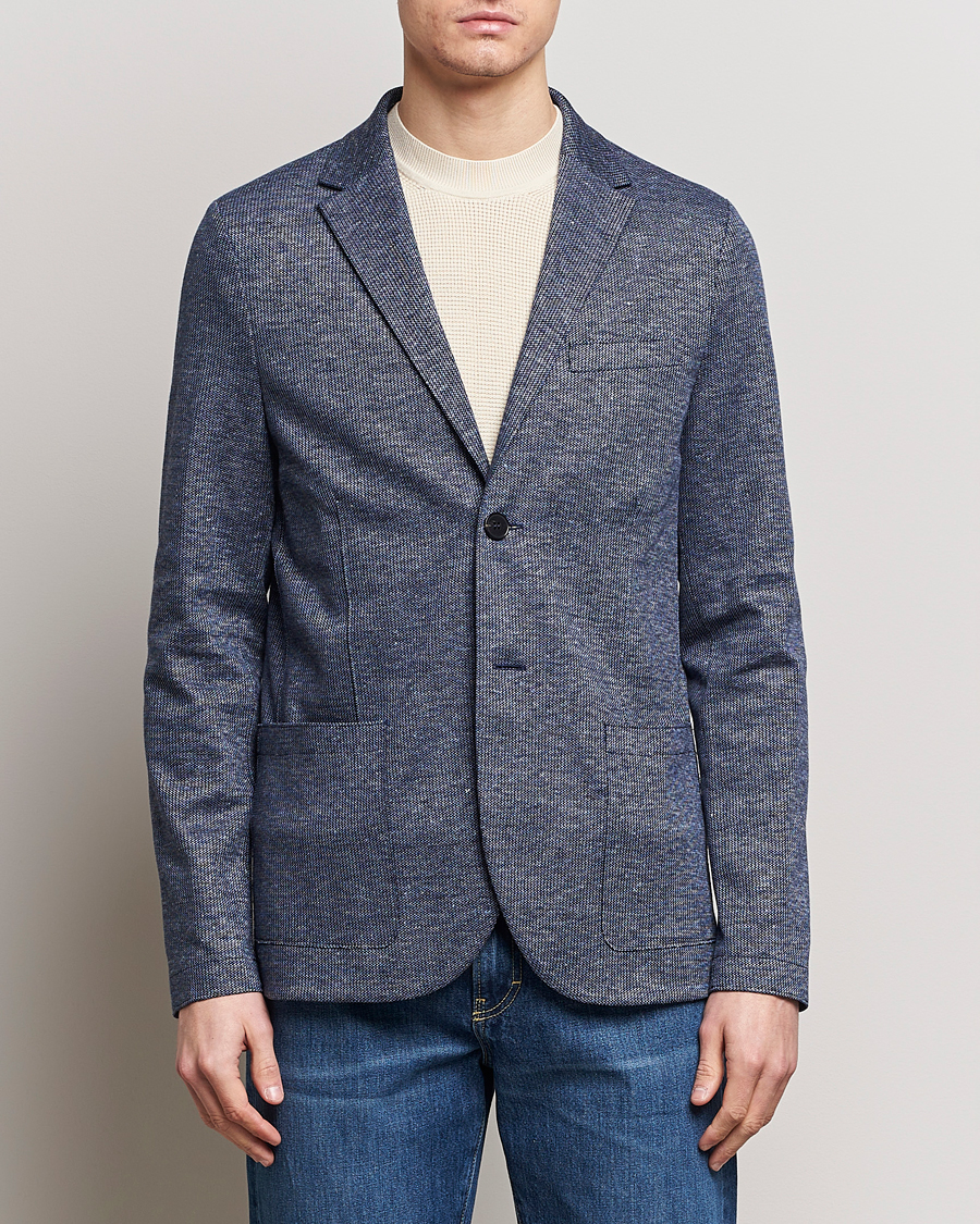 Herren |  | Harris Wharf London | Linen Blend Blazer Denim