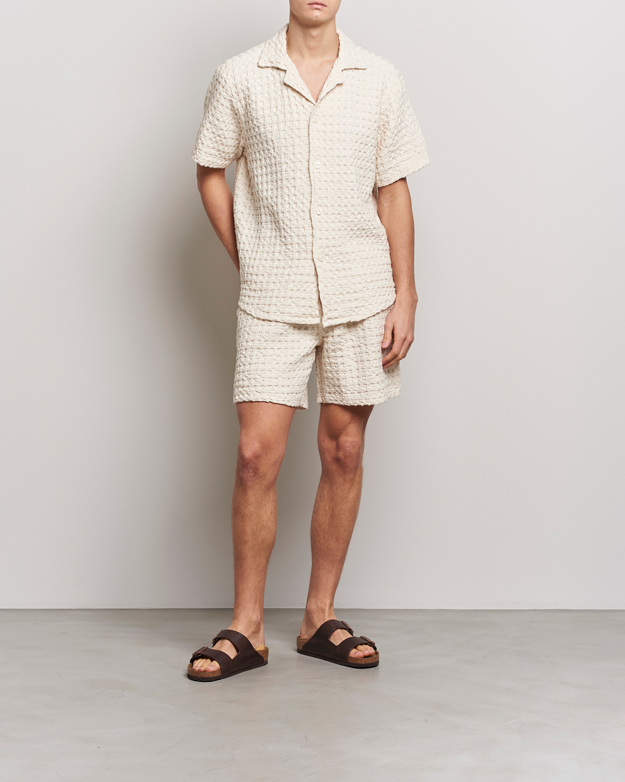 Herren | Shorts | OAS | Porto Waffle Shorts Ecru