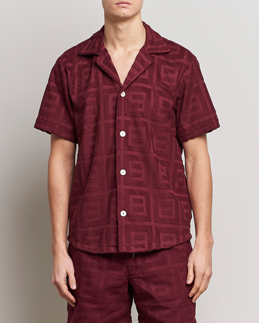 Herren | Hemden | OAS | Terry Cuba Short Sleeve Shirt Burgundy