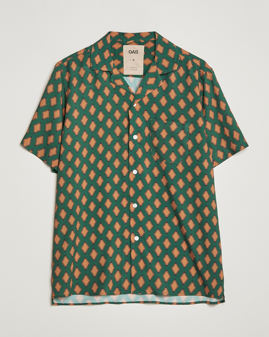 Herren | Hemden | OAS | Viscose Resort Short Sleeve Shirt Smokin Rustic