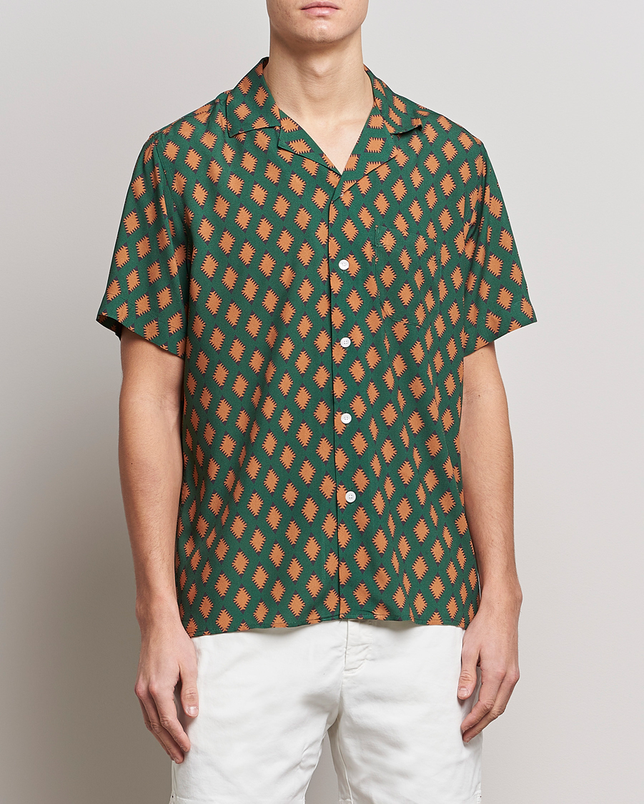 Herren | Hemden | OAS | Viscose Resort Short Sleeve Shirt Smokin Rustic