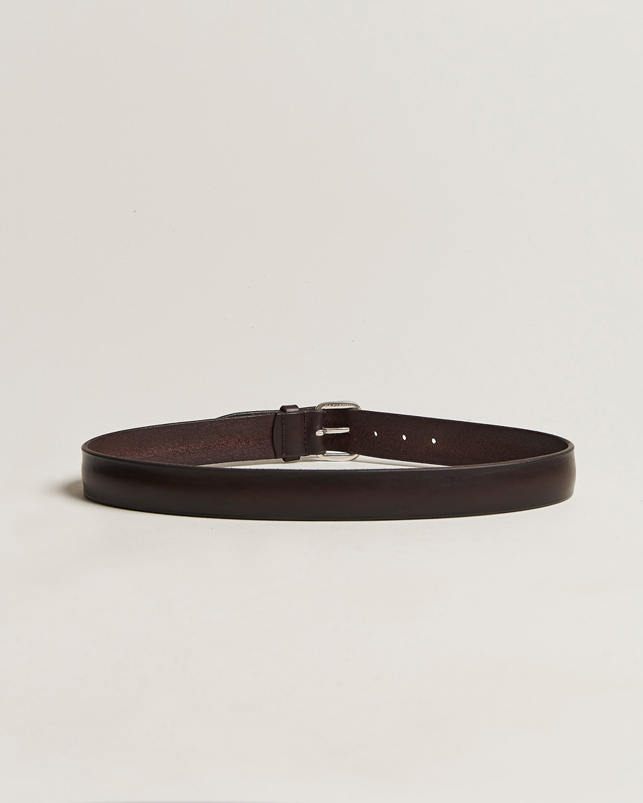 Herren |  | Orciani | Vachetta Soft Leather Belt 3,5 cm Dark Brown