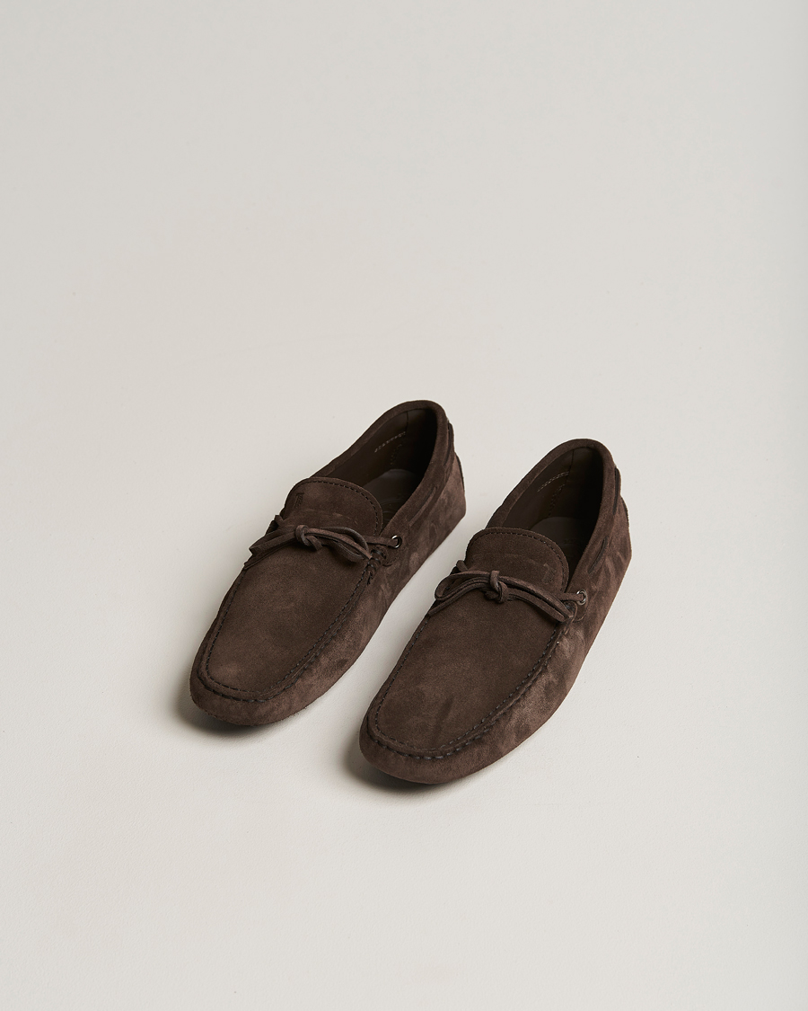 Herren |  | Tod's | Laccetto Gommino Carshoe Dark Brown Suede