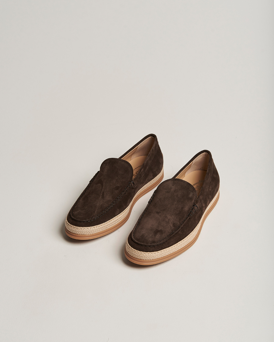 Herren |  | Tod's | Raffia Loafers Dark Brown Suede