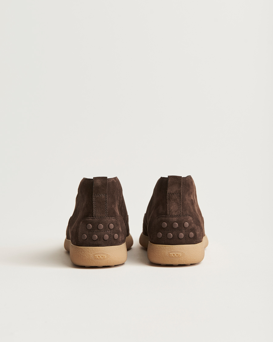 Herren | Tod's Gommino Chukka Boots Dark Brown Suede | Tod's | Gommino Chukka Boots Dark Brown Suede