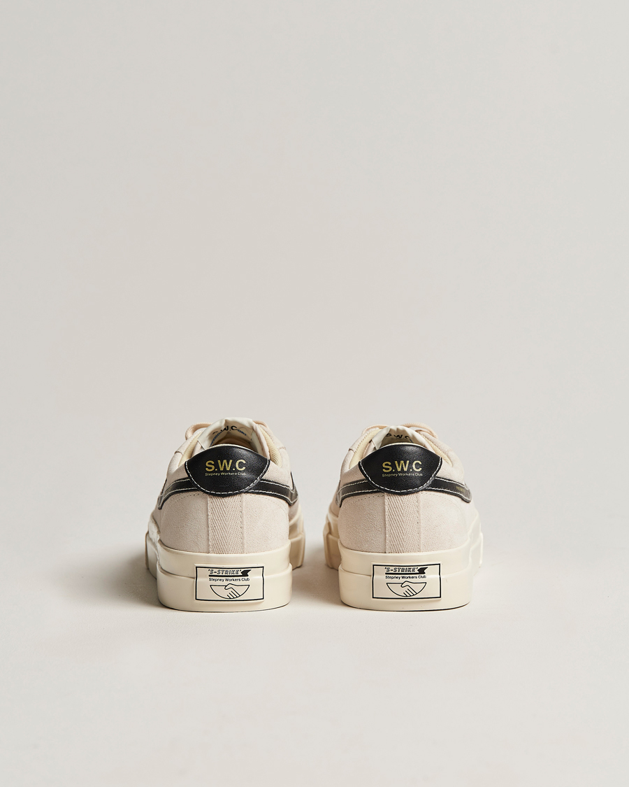 Herren | Stepney Workers Club Dellow S-Strike Suede Sneaker Ecru/Black | Stepney Workers Club | Dellow S-Strike Suede Sneaker Ecru/Black
