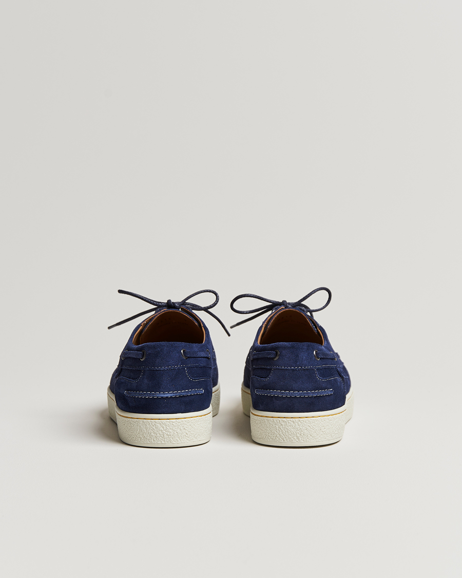 Herren | John Lobb Pier Boatshoe Sneakers Navy Suede | John Lobb | Pier Boatshoe Sneakers Navy Suede