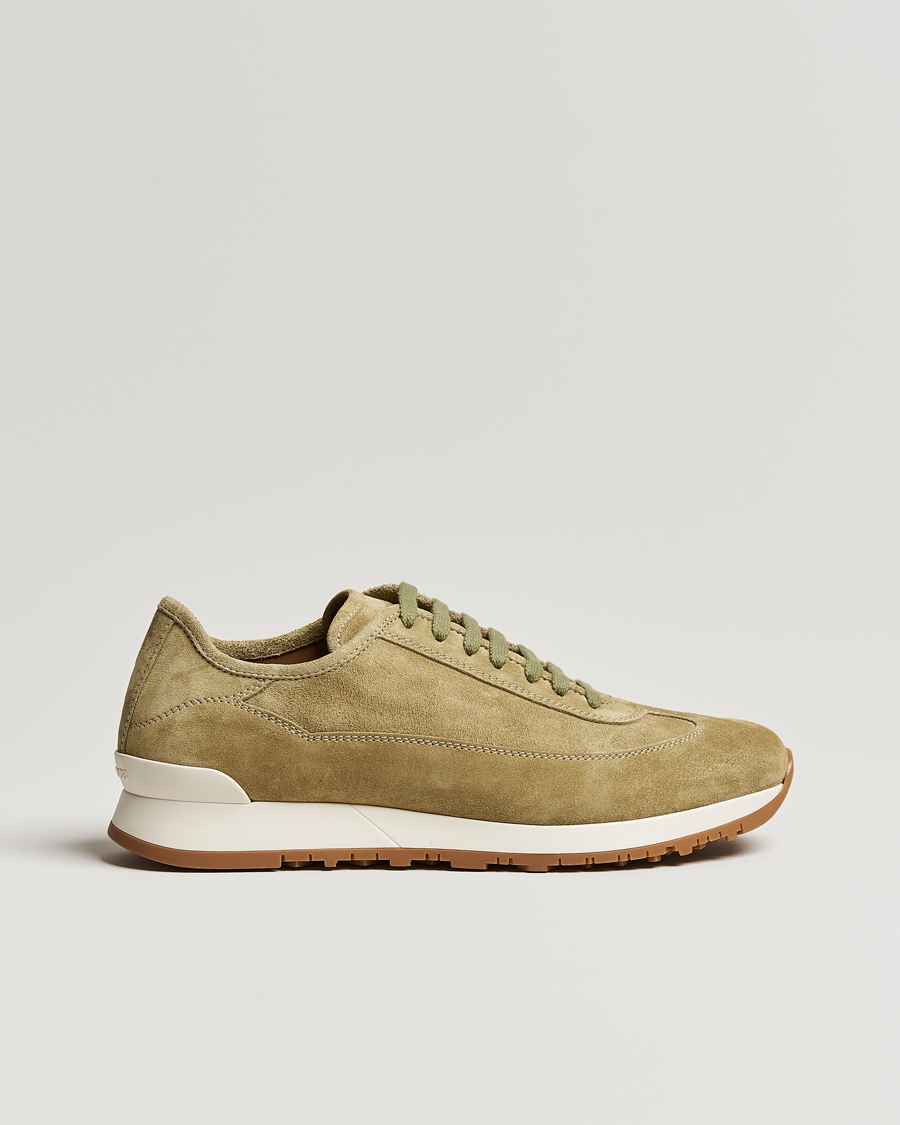 Herren | John Lobb Hurlingham Running Sneakers Moss Suede | John Lobb | Hurlingham Running Sneakers Moss Suede