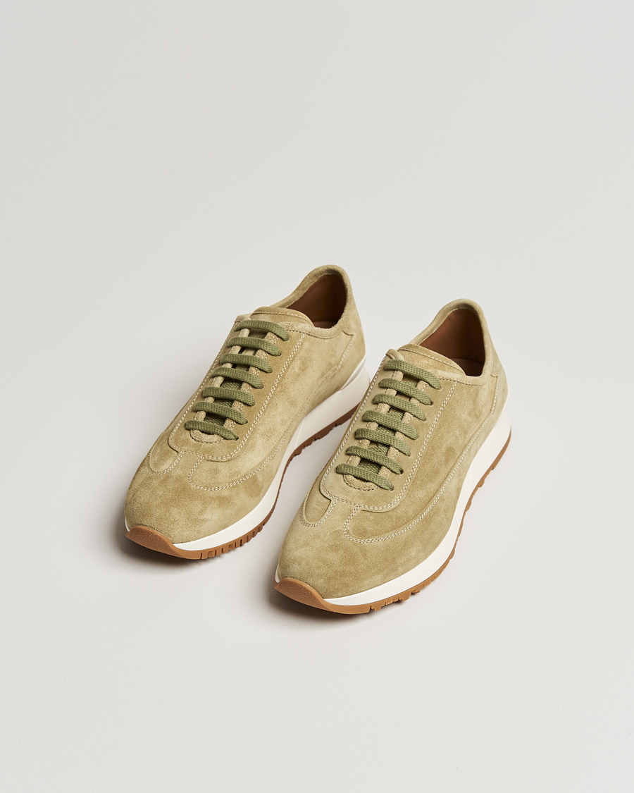 Herren | John Lobb Hurlingham Running Sneakers Moss Suede | John Lobb | Hurlingham Running Sneakers Moss Suede
