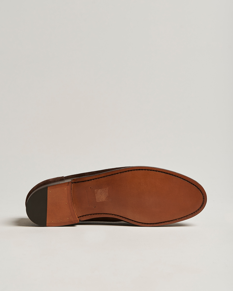 Herren | John Lobb Bath Glove Suede Loafers Dark Brown | John Lobb | Bath Glove Suede Loafers Dark Brown