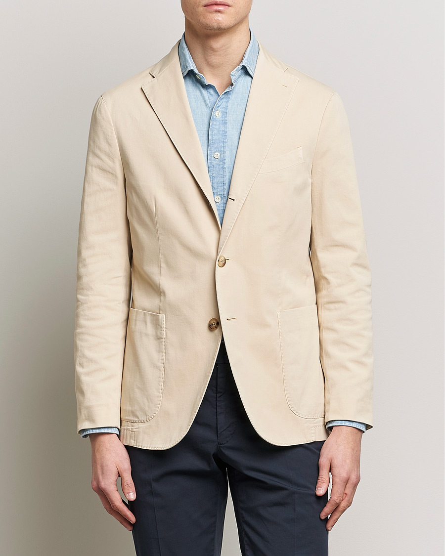 Herren |  | Boglioli | K Jacket Cotton Stretch Blazer Light Beige