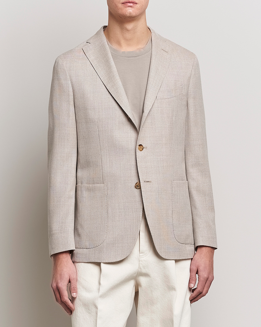 Herren | | Boglioli | K Jacket Wool Hopsack Blazer Beige