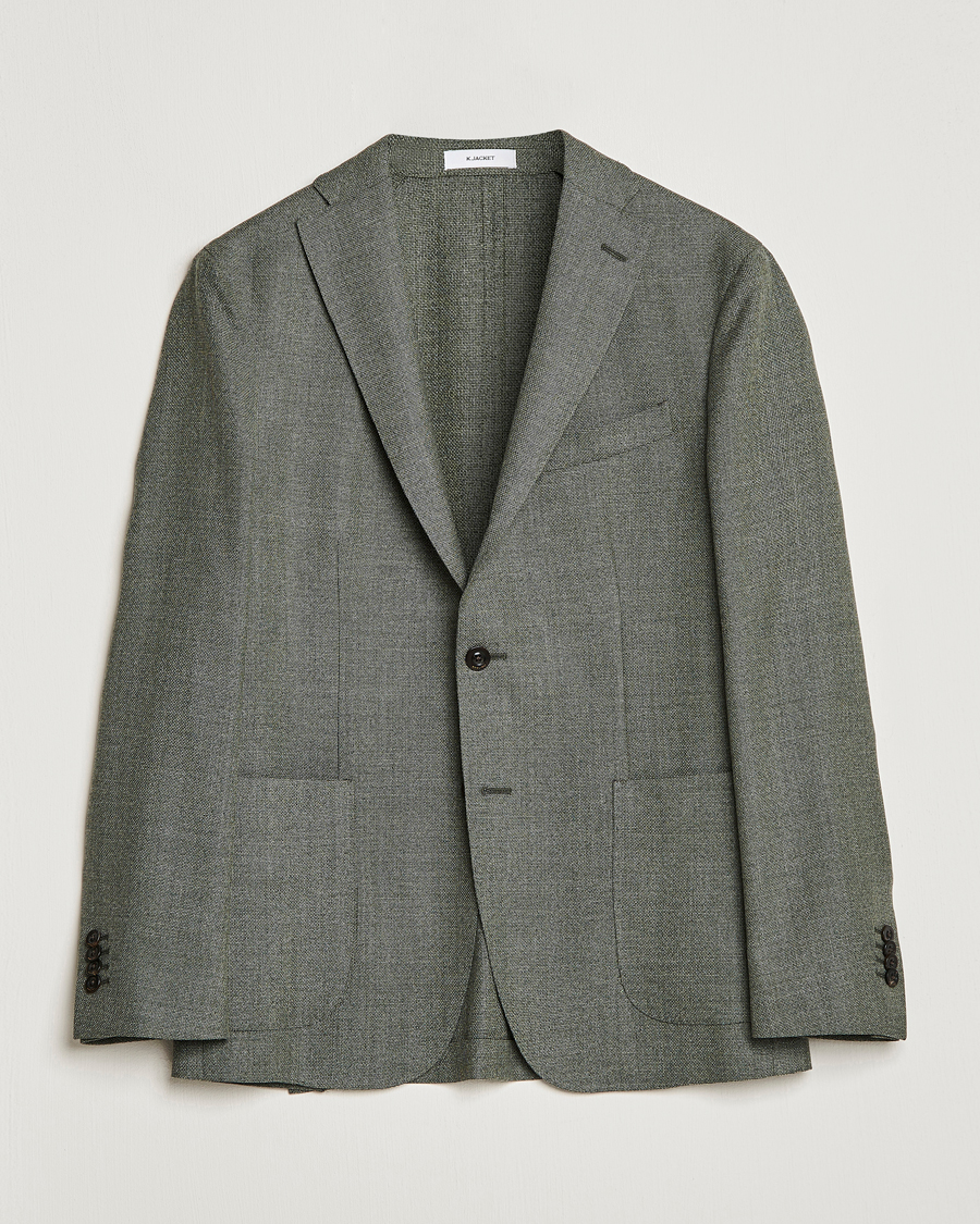 Herren | Sakkos | Boglioli | K Jacket Wool Hopsack Blazer Sage Green