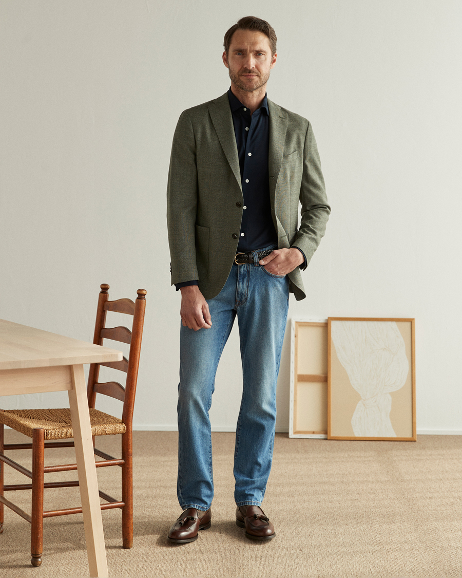 Herren | Jeans | Boglioli | Denim Jeans Medium Wash