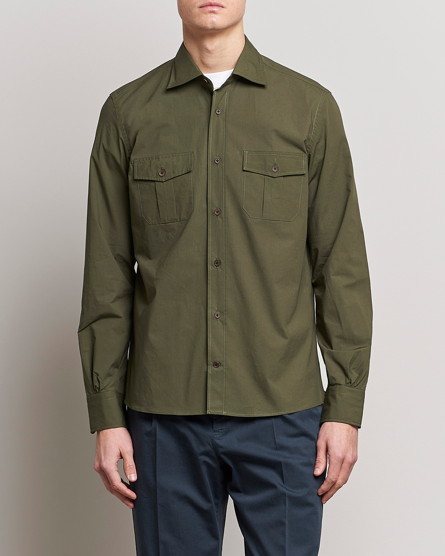 Herren |  | Mazzarelli | Safari Overshirt Olive