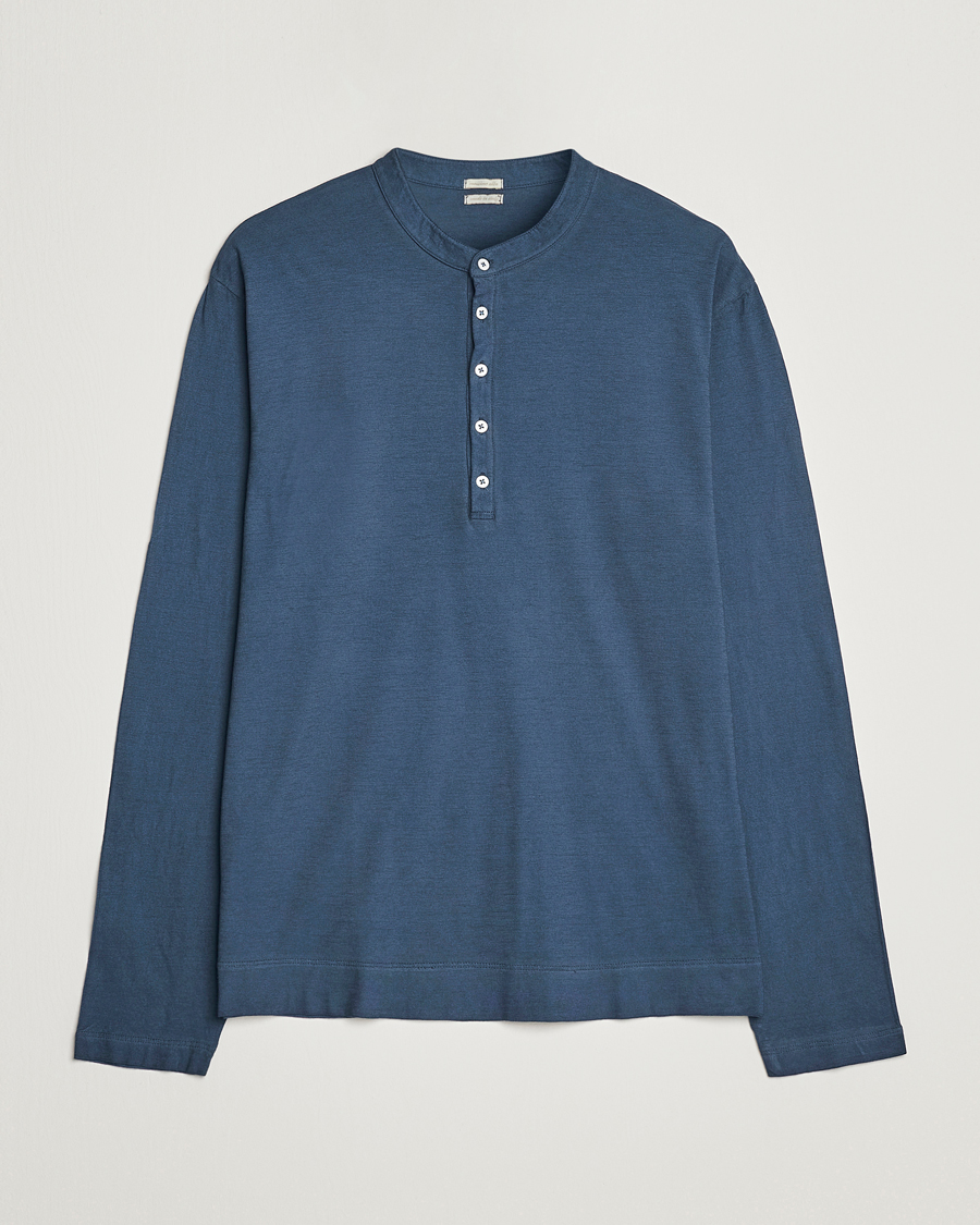 Herren | Pullover | Massimo Alba | Hawai Watercolor Henley Moon Rock
