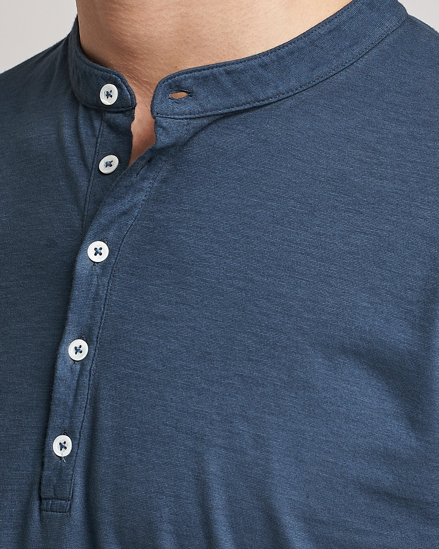 Herren | Pullover | Massimo Alba | Hawai Watercolor Henley Moon Rock