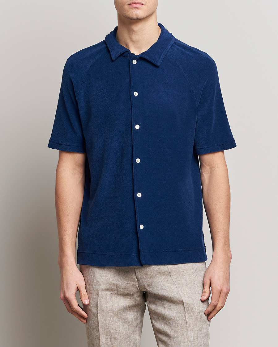 Herren | Terry | Massimo Alba | Terry Polo Shirt Navy