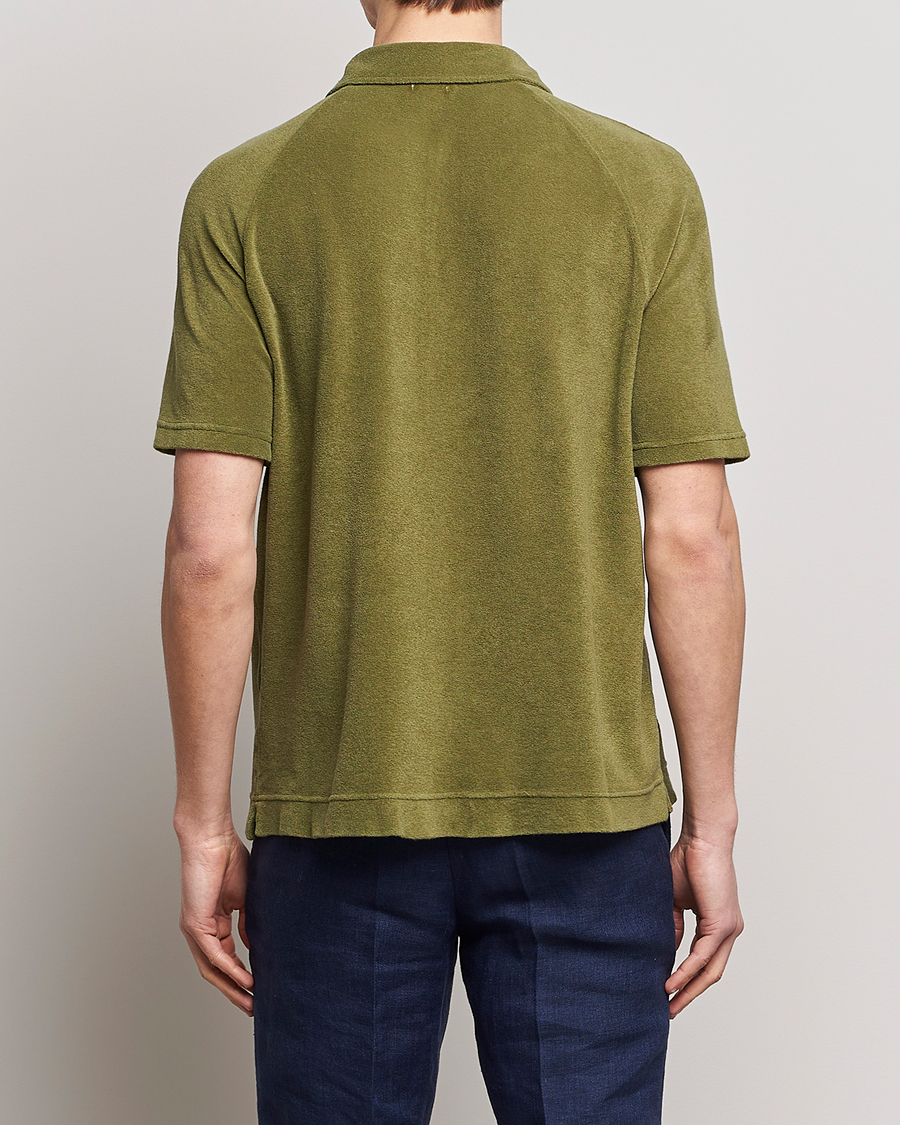 Herren | Poloshirts | Massimo Alba | Terry Polo Shirt Green Desert