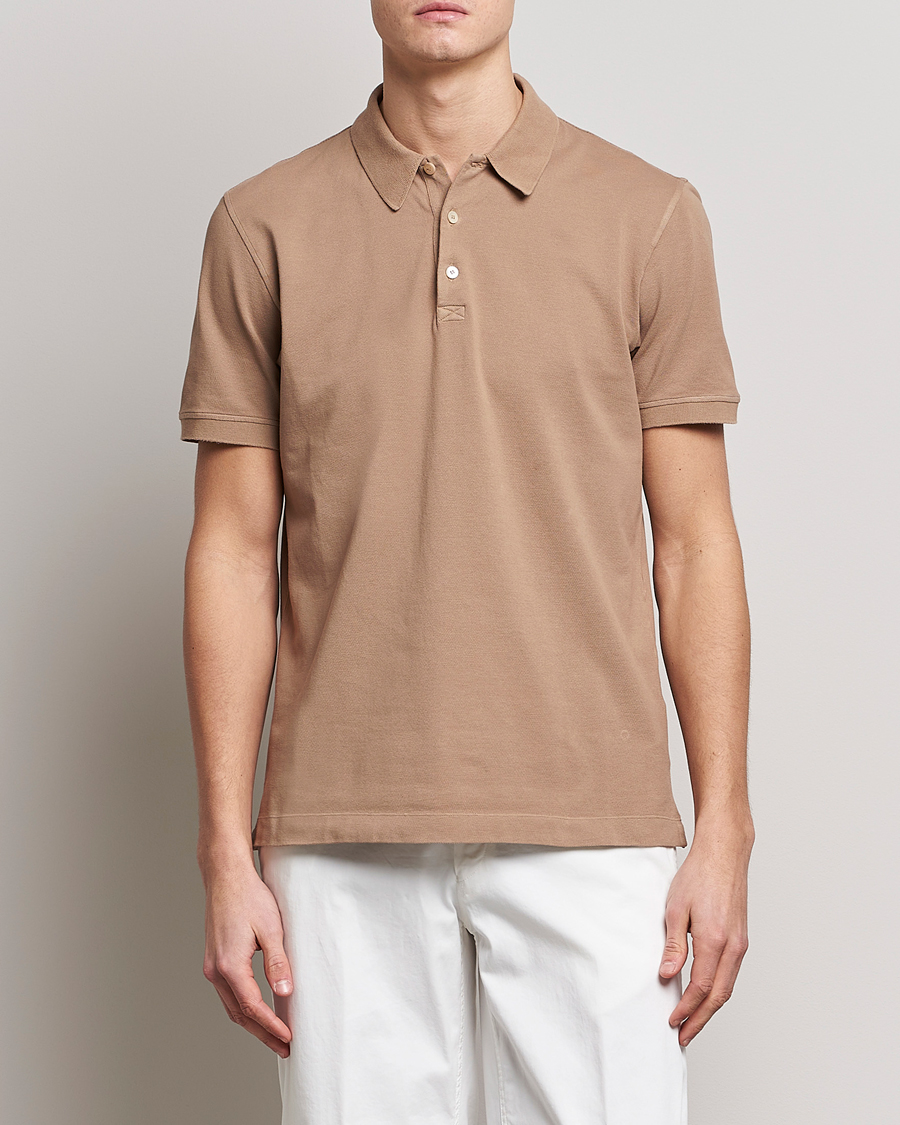 Herren |  | Piacenza Cashmere | Portofino Short Sleeve Polo Beige