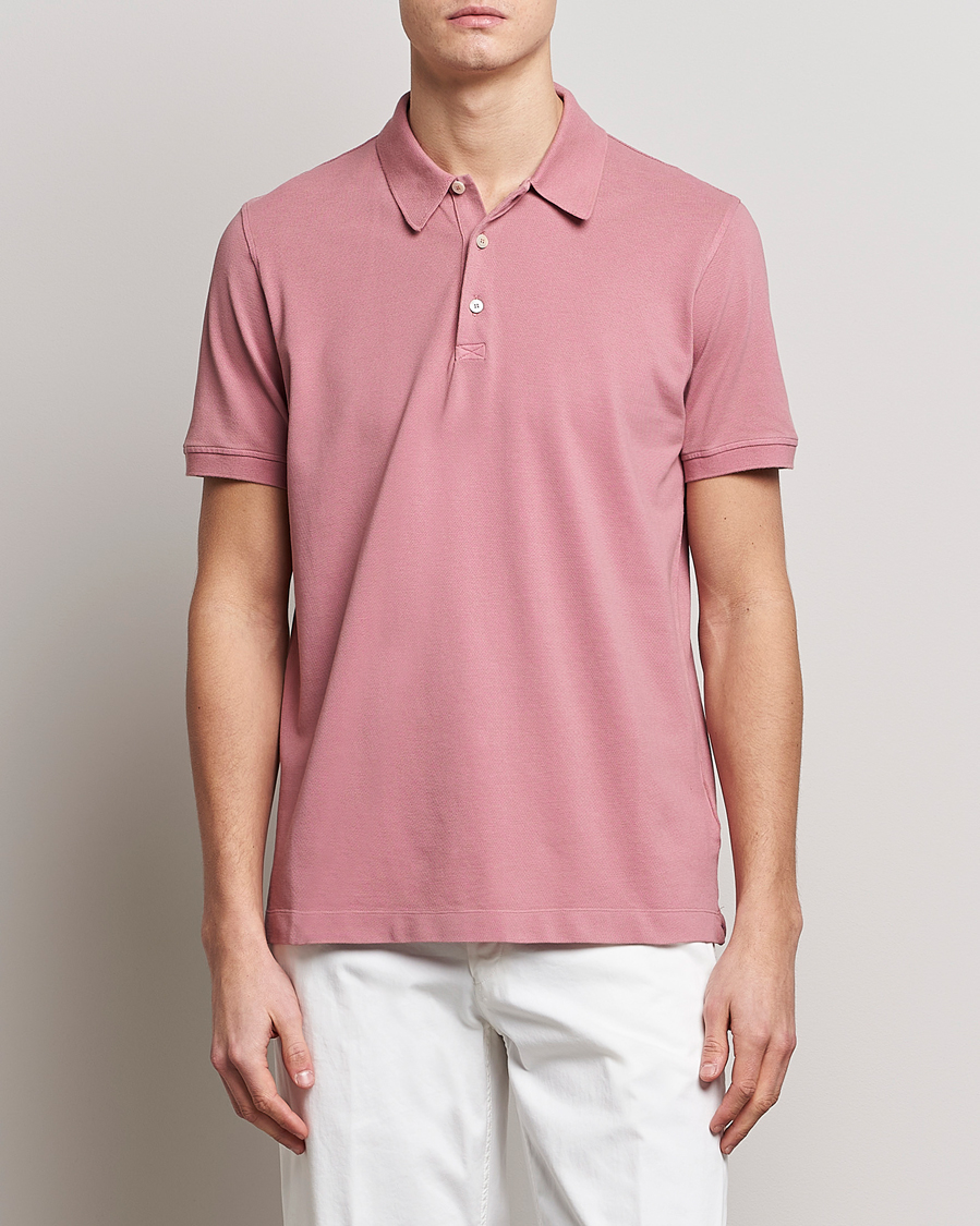 Herren |  | Piacenza Cashmere | Portofino Short Sleeve Polo Rosa