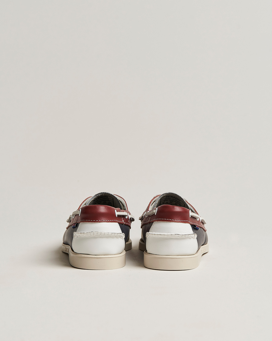 Herren | Sebago Portland Spinnaker Shoe Blue/Red/White | Sebago | Portland Spinnaker Shoe Blue/Red/White