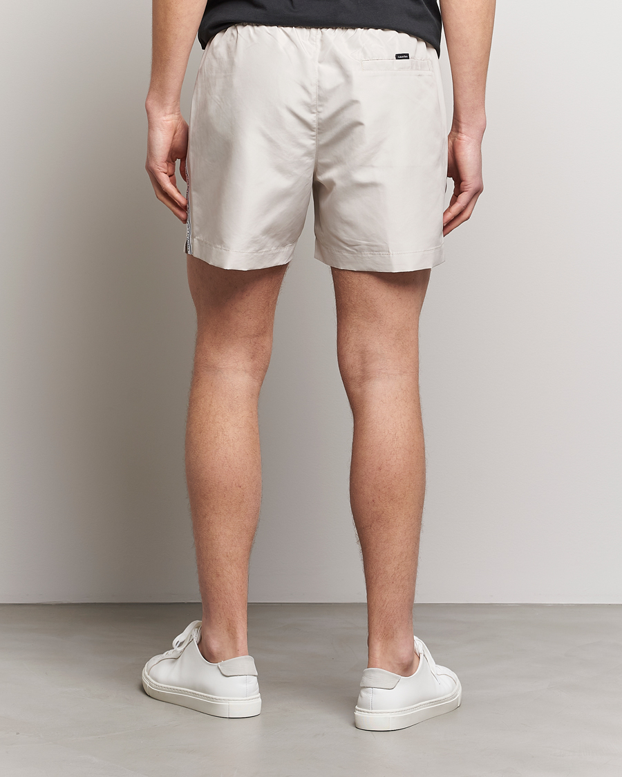 Herren | Badehosen | Calvin Klein | Side Logo Drawstring Swimshorts Stony Beige