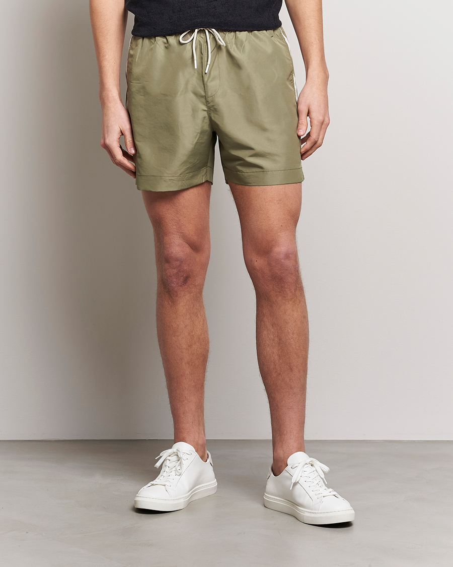 Herren |  | Calvin Klein | Side Logo Drawstring Swimshorts Delta Green
