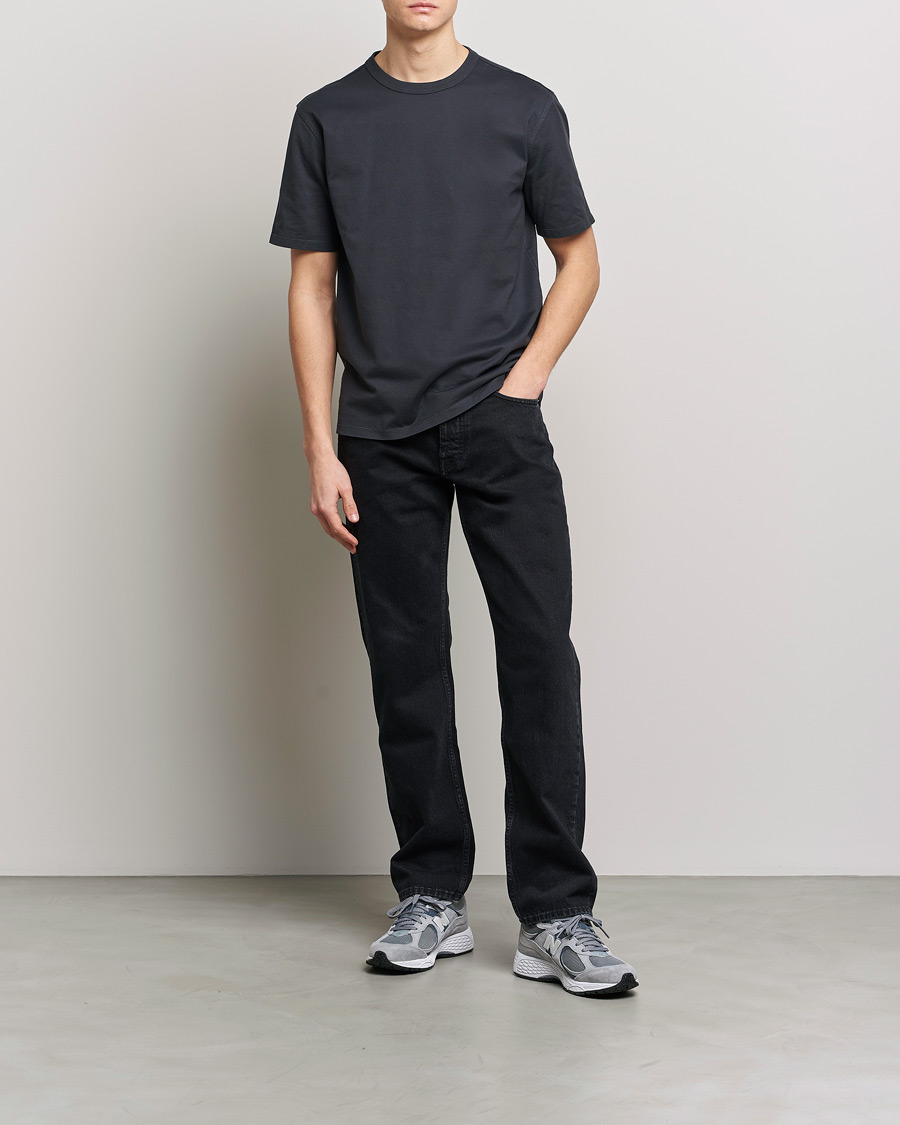 Herren | T-Shirts | Ten c | Garment Dyed Cotton Jersey T-Shirt Blue Grey